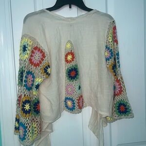 CROCHET TIE FRONT TOP